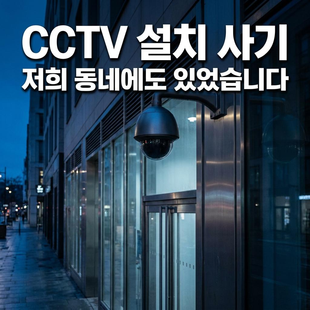 CCTV 설치 사기, 저희 동네에도 있었습니다