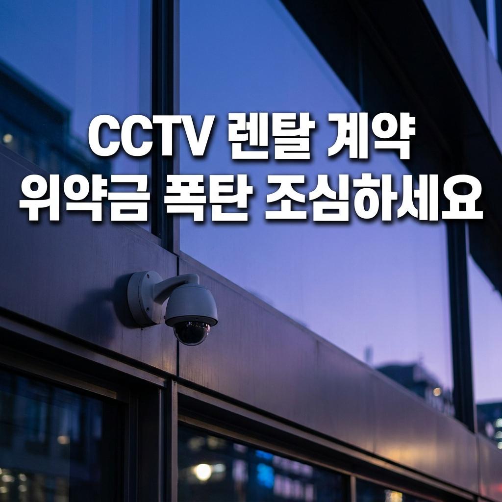 CCTV 렌탈 계약, 위약금 폭탄 조심하세요