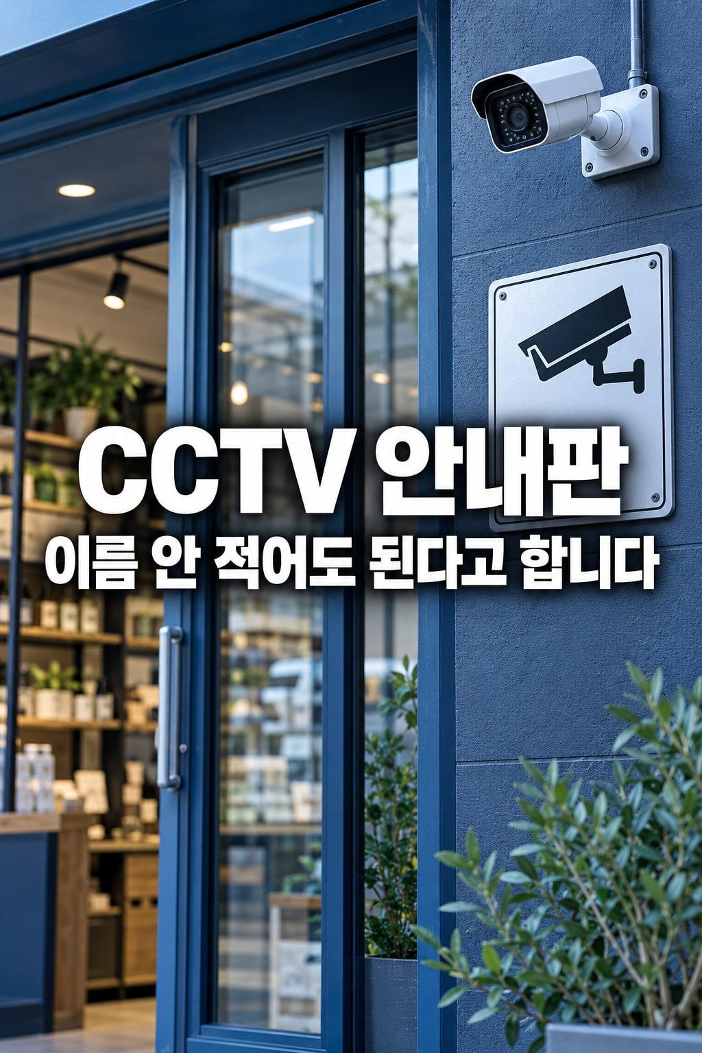 CCTV 안내판, 이름 안 적어도 된다고 합니다