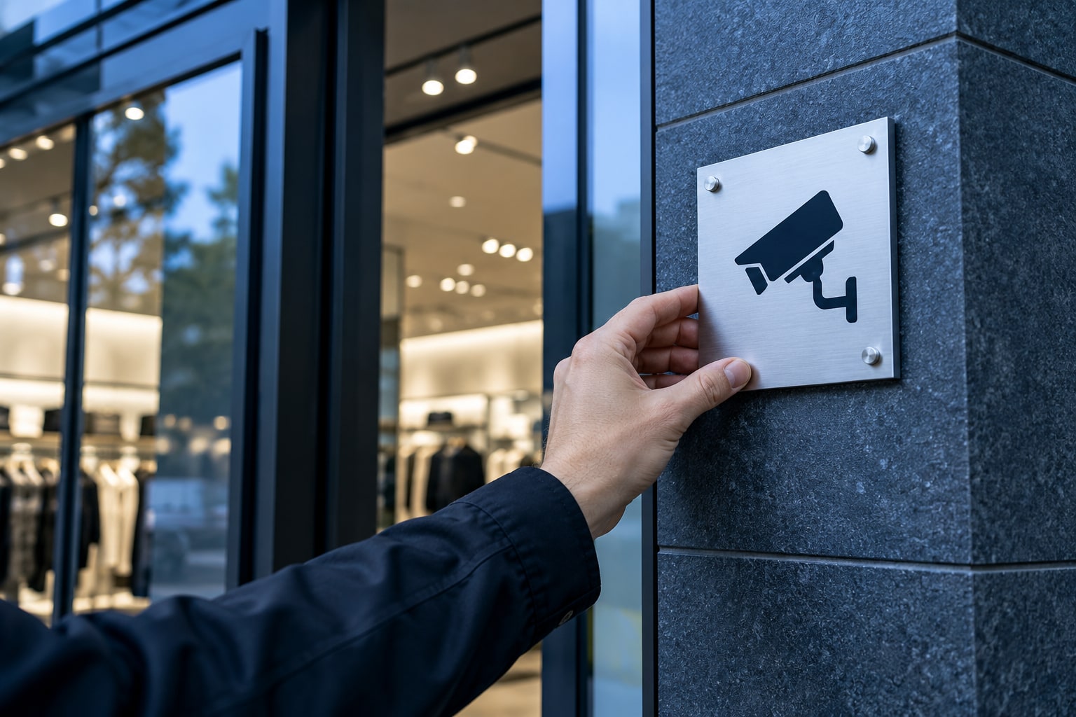 CCTV 안내판 문구 확인