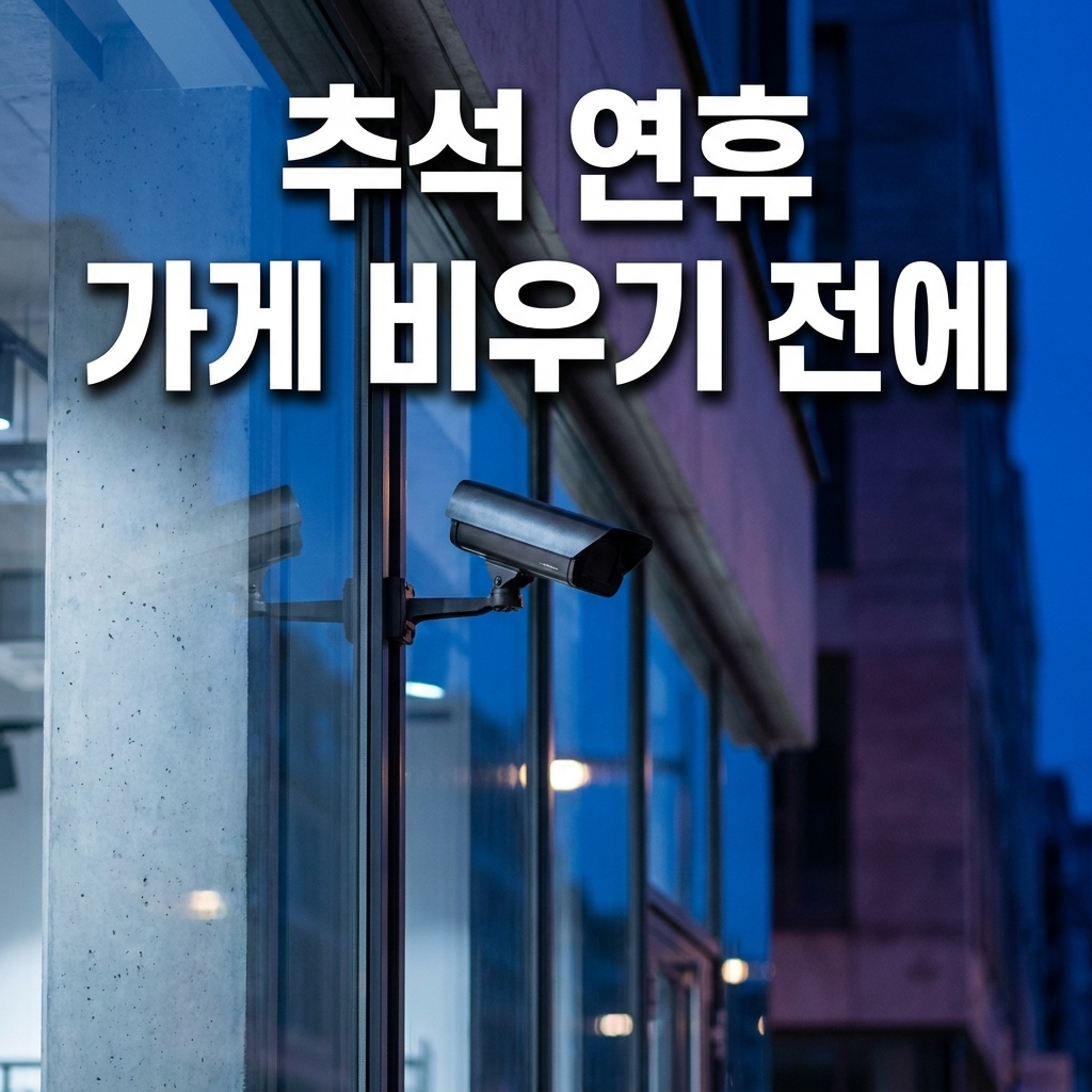추석 연휴 가게 비우기 전 점검