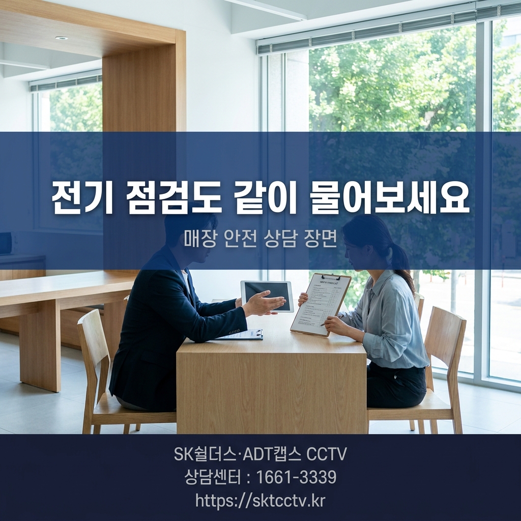 상담 데스크에서 안전 점검을 안내하는 모습