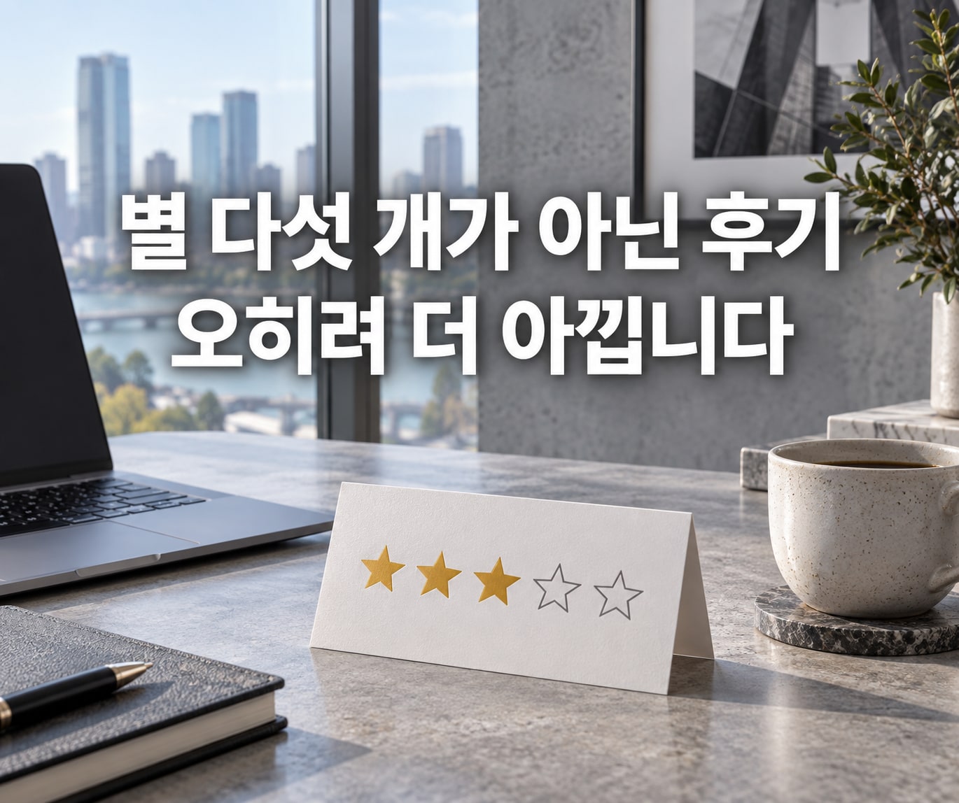 별점이 낮은 후기를 다시 읽어보는 대표