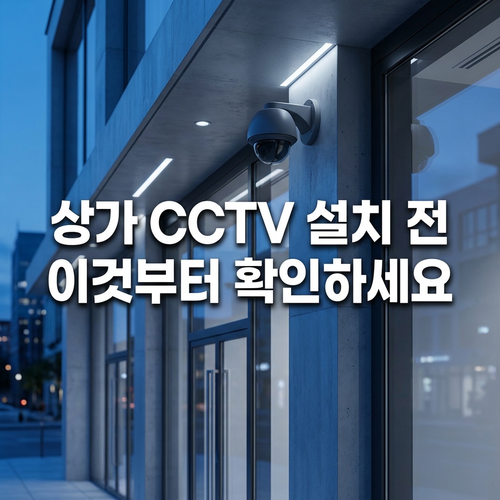 매장 CCTV 설치 전 현장 점검